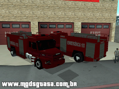 Scania 113h dos Bombeiros para GTA San Andreas